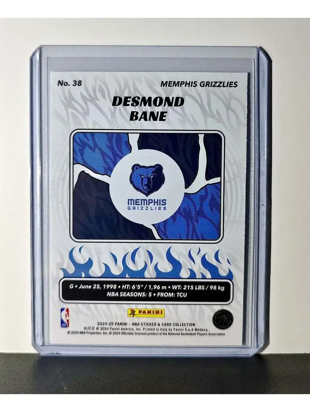 Desmond Bane 2024-25 Panini NBA #38 Sticker Card Memphis Grizzlies